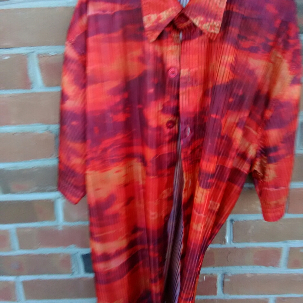 Vibrant Clubwear Silk Shirt, Vintage